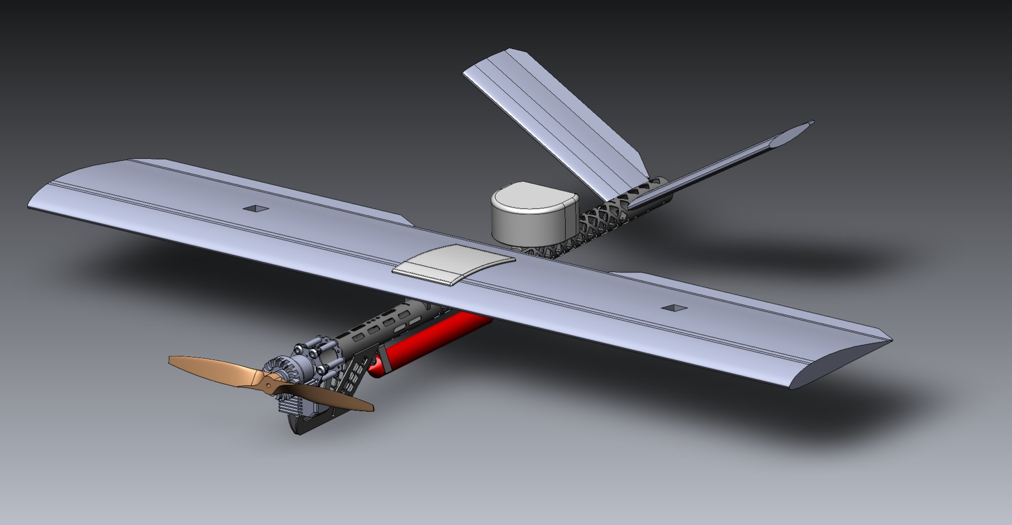 ХАБА — український ударний бомбардувальник повертаємого типу з ДВЗ, 3D-рендер